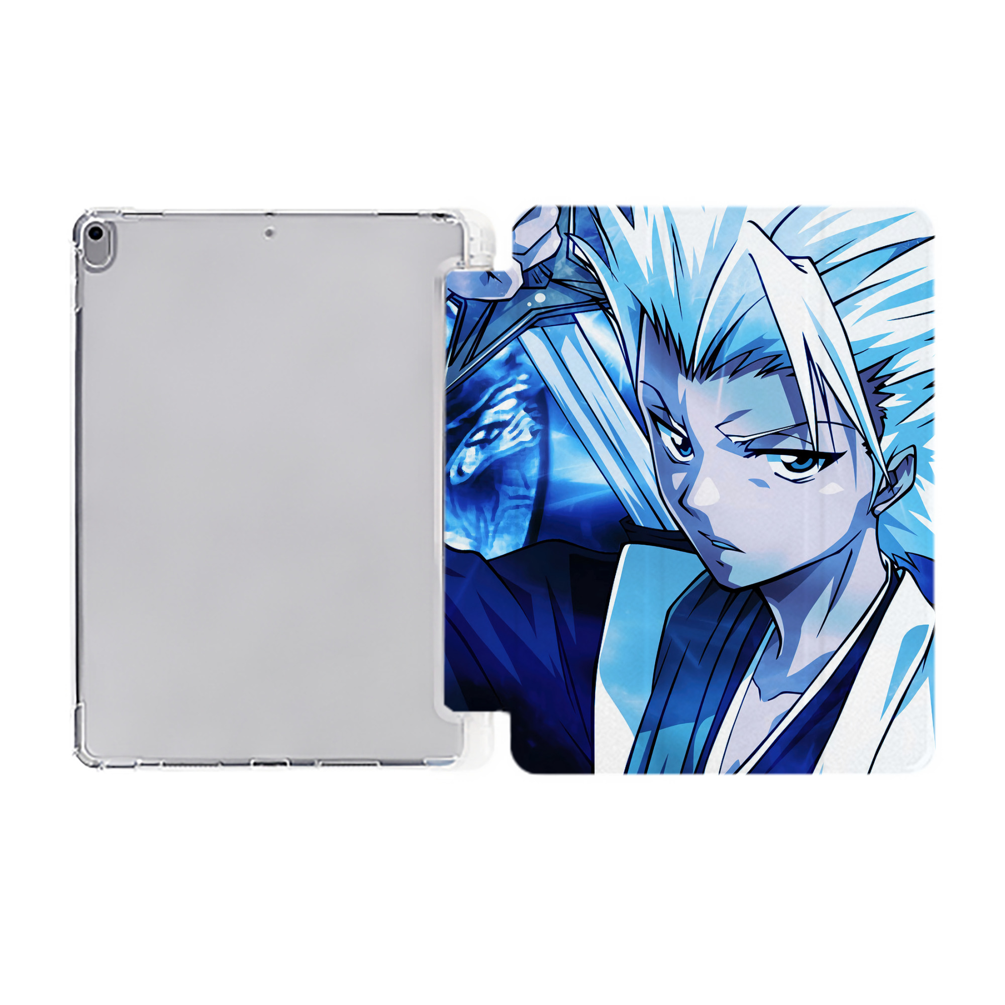 （画像用） ブリーチ BLEACH IPad ケース ペン収納付き 三つ折りスタンド PUレザー×シリコン 対応機種9.5/10.5/10.9インチ